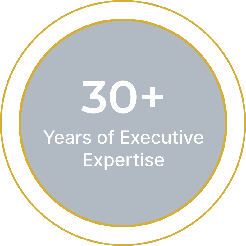 30+ years of executive expertise badge