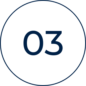 Blue number three on black background