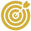 Bullseye symbol in gold