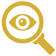Magnifying glass with eye design