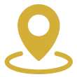Location pin icon on black background